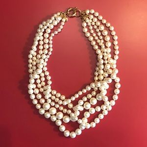 J. Crew multi strand pearl necklace